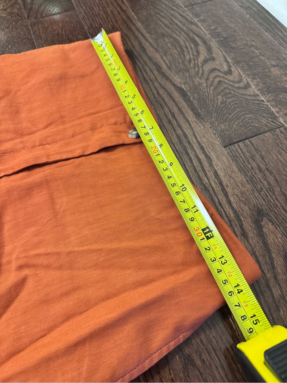 Wilfred Cherice Italian Linen Blend Orange Slim Cigarette Pants Size 10 - Picture 9 of 11